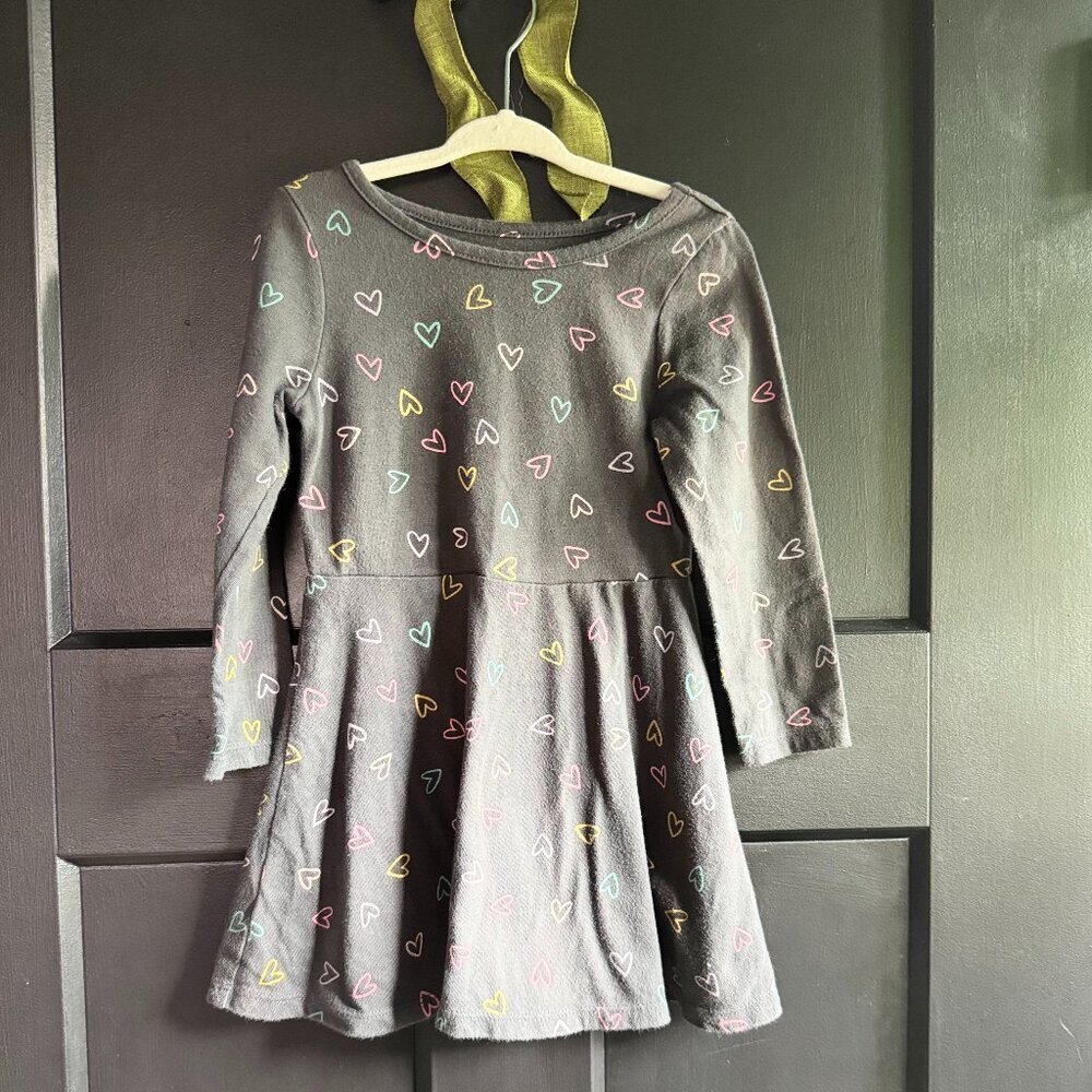 Cat & Jack Girls Dark Grey Play Dress - Size 2T ⭐